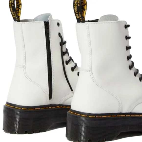 Dr. Martens Jadon BootsWhite Platform Chunky Combat Size 5 NEW - Picture 9 of 14
